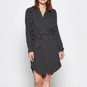 Joie Black and White Long Sleeve Dress